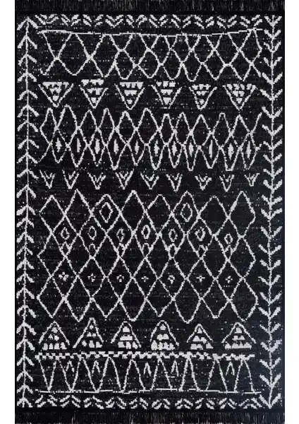 Caretta Home Çift Taraflı Mistik Desenli Dokuma Kilim: Modern ve Dayanıklı Dekorasyon Parçası