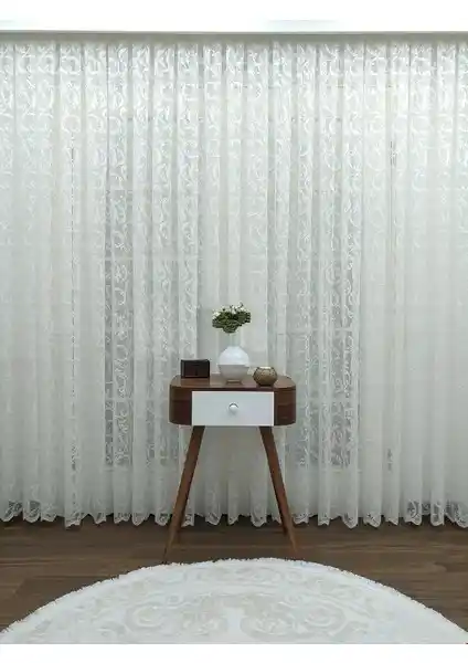 Caserta Home Beyaz Şeffaf Tül Perde 100x220 cm, Sağlıklı ve Dayanıklı Tasarım
