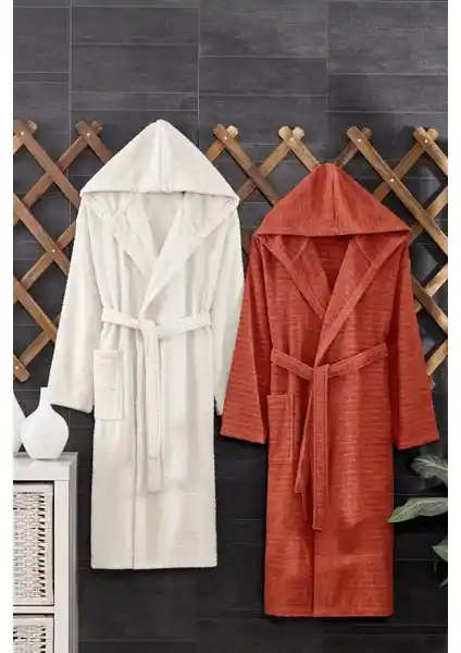 Casnack Quina 2'li Kapüşonlu Oversize Bornoz Seti: Rahatlık ve Şıklığın İdeal Kombinasyonu