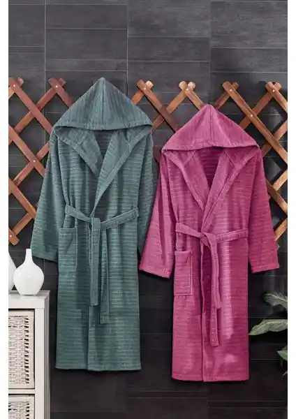 Casnack Quina 2Li Kapüşonlu Oversize Bornoz Seti: Konfor ve Şıklık Sunan Spa ve Ev Kullanımı Ürünü