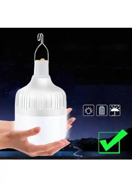 Cata 30 Watt 300 Lumen Taşınabilir Şarjlı LED Ampul - Dayanıklı ve Enerji Verimli Aydınlatma