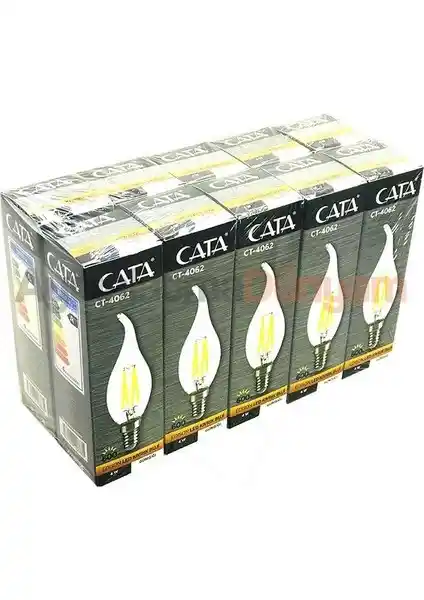 Cata 4W Led Filament Kıvrık Buji Ampul CT-4062 Gün Işığı Modern Aydınlatma