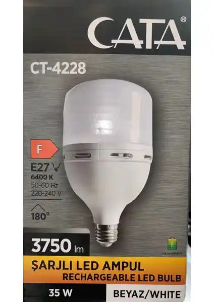 Cata CT-4228 Şarjlı LED Ampul: Enerji Verimli ve Güçlü Aydınlatma Çözümü