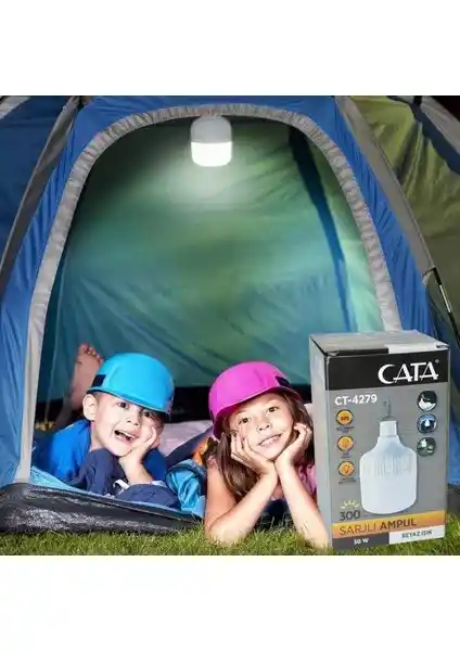 Cata CT-4279 30W USB Şarjlı LED El Feneri Güçlü ve Çok Fonksiyonlu Aydınlatma Çözümü