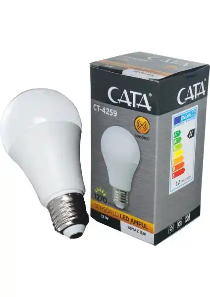 Cata İç Mekan Sensörlü LED Ampul 220V 12W – Enerji Verimli Otomatik Aydınlatma Çözümü