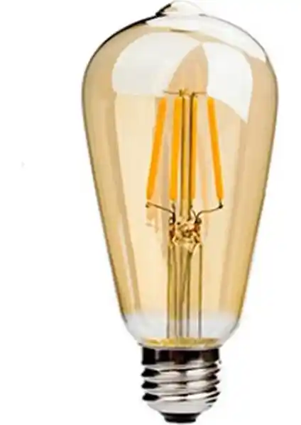 Cata Rustik LED Ampul ST64 6W E27 Amber Işığı ile Sıcak ve Şık İç Mekan Aydınlatması