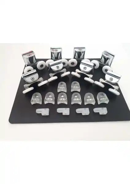 Çelikler Duşakabin Tekerleği 8'li set dayanıklı ve kolay montajlı duşakabin aksesuarları