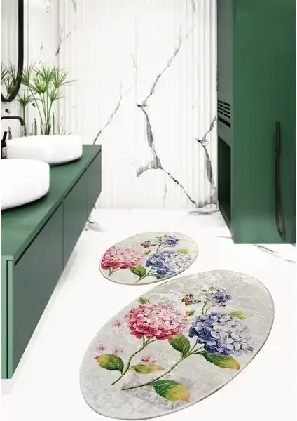 Chilai Home Kırmızı Ortanca Desenli Kaymaz Tabanlı Banyo Klozet Takımı İnceleme ve Kullanım Avantajları