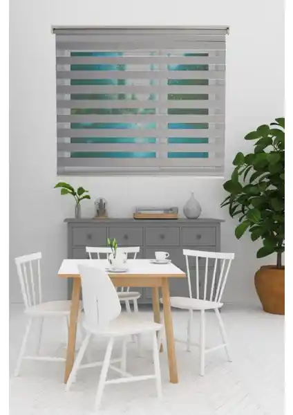 Clarıss Home Gri Zebra Perde: Modern ve Şık İç Mekan Dekorasyonu İçin Uygun Bir Seçenek