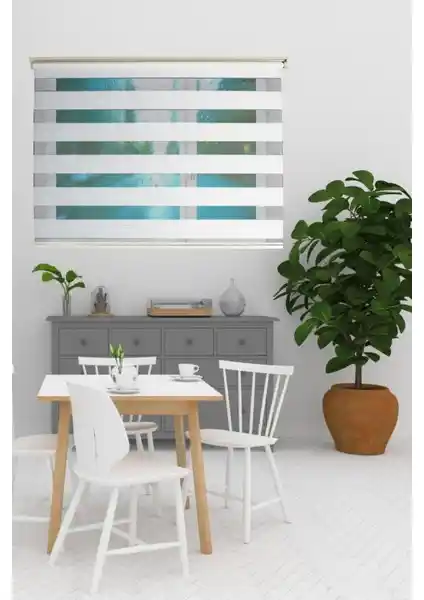 Clarıss Home Pliseli Beyaz Zebra Stor Perde ile Şık ve Fonksiyonel Dekorasyon Çözümleri