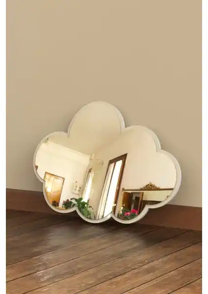 Çocuk Odası İçin Sevimli Bulut Şeklinde Duvar Aynası 34x24 cm