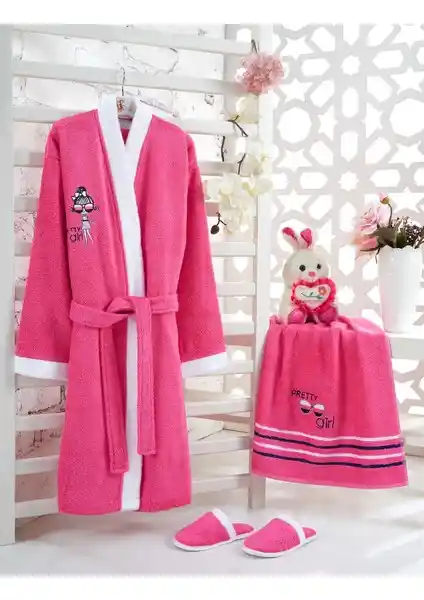 Çocuklar İçin Doğal ve Konforlu Bambu Bornoz Seti 13-14 Yaş Grubu İçin Uygun