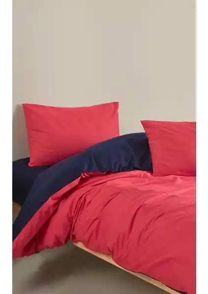 Colorpool Bright Future Kırmızı-Lacivert Nevresim Takımı Modern ve Dayanıklı Yatak Odası Seti