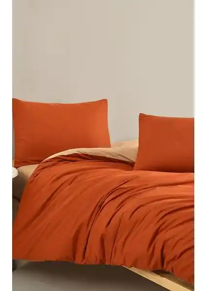 Colorpool Geological Time Koyu Tarçın-Bej Nevresim Takımı Yatak Odası Şıklığı ve Konforu İçin