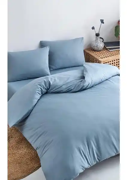 Colorpool Softly Açık Indigo Nevresim Takımı Yatak Odası Şıklığı ve Konforu Sunar