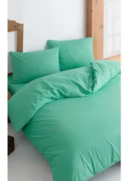 Colorpool Visual Path Mint Nevresim Takımı: Modern ve Dayanıklı Pamuklu Yatak Seti