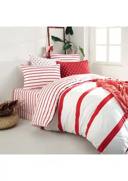 Coté Blanc Simple Line Kırmızı Pamuk Ranforce Battal Boy Nevresim Takımı Özellikleri ve Kullanım Rehberi