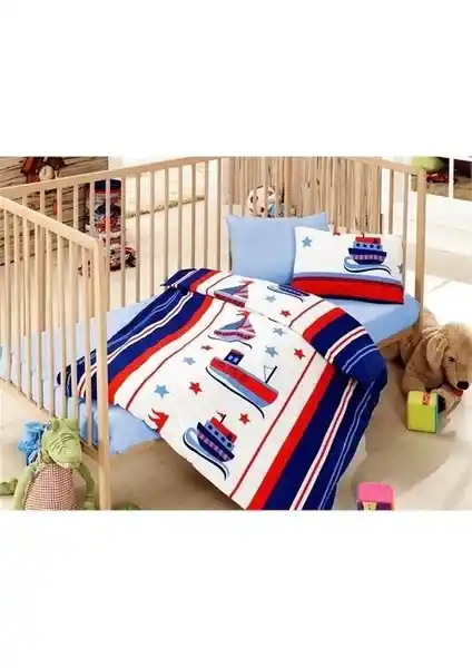 Cotton Box Denizci Mavi Bebek Nevresim Takımı Konfor ve Estetiği Bir Arada Sunar