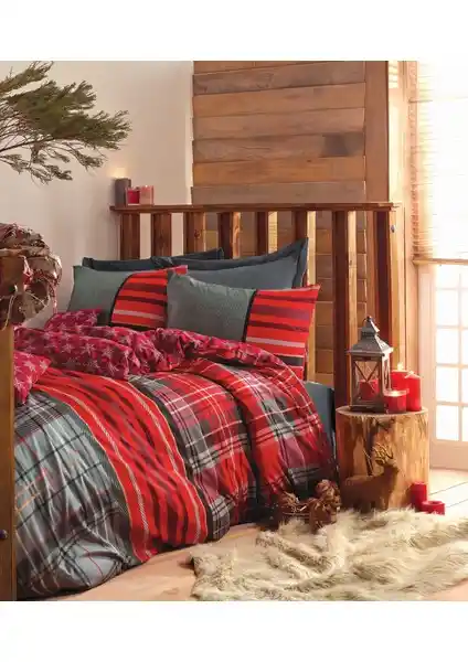 Cotton Box Santa Gri Maskülen Tek Kişilik Nevresim Takımı Modern ve Şık Tasarım