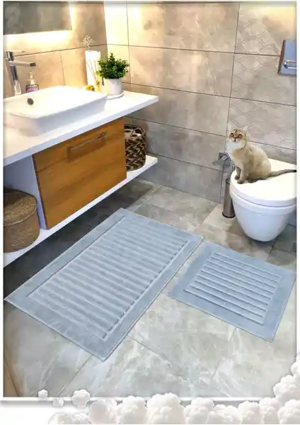 Cotton Crafty %100 Pamuk Dokuma Banyo Paspas Seti: Doğal ve Şık Tasarım İle Sürdürülebilirlik