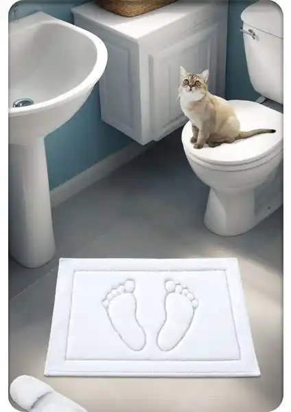 Cotton Crafty %100 Pamuk Dokuma Banyo Paspası Doğal ve Çevre Dostu Konfor Sağlar