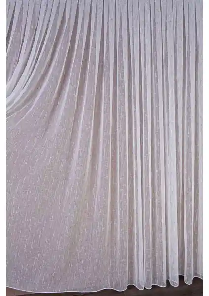 Cotton Studio Naturel Keten 1/3 Sık Pile Tül Perde Modern ve Dayanıklı Tasarım