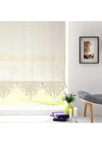 Cotton Studio Pamuklu Ara Güpürlü Natural Çizgili Tül Perde Özellikleri ve Bakım Rehberi