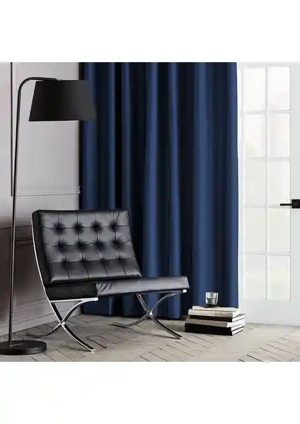 Cotton Studio Siyah Blackout Karartma Perde Lacivert Modern ve İşlevsel Tasarım