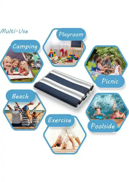 Craft Home Kamp Piknik ve Plaj Hasır Lacivert Modern Tasarım ve Dayanıklılık Özellikleri