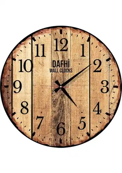 Dafhi Ahşap Dekoratif Duvar Saati Modern ve Estetik Tasarımıyla İç Mekanlara Şıklık Katıyor