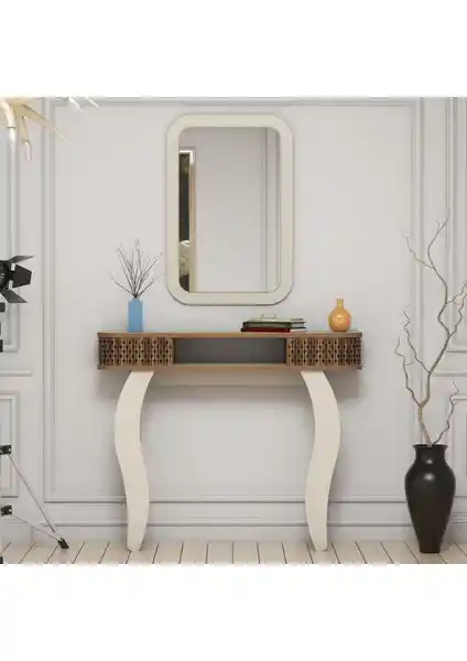 Damla Aynalı Dresuar Krem Renk Modern ve Şık Tasarımıyla Dayanıklı Mobilya Seçeneği