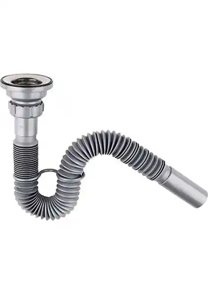 Danou Donau Lavabo Sifonu Gri Körüklü ve Tapasıyla Modern Banyo Çözümü