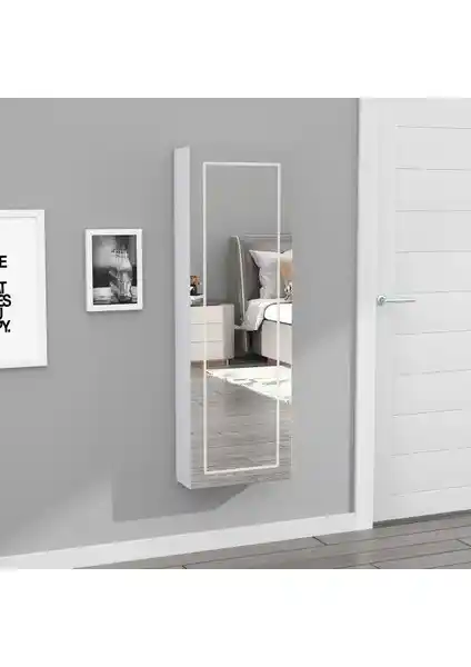 Decobox Paris LED Aydınlatmalı Boy Aynalı Takı Dolabı Modern ve Pratik Tasarım