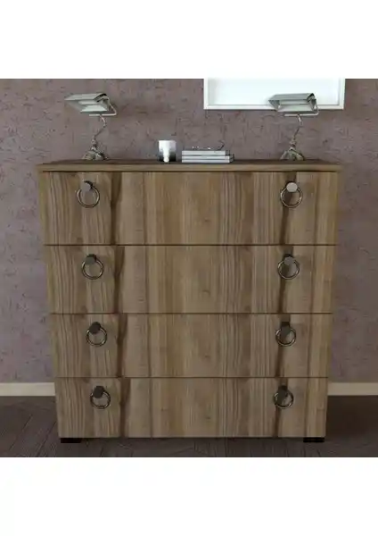 Decomech Mobilya Bex 4 Çekmeceli Şifonyer Çırağan Modern ve Şık Tasarım