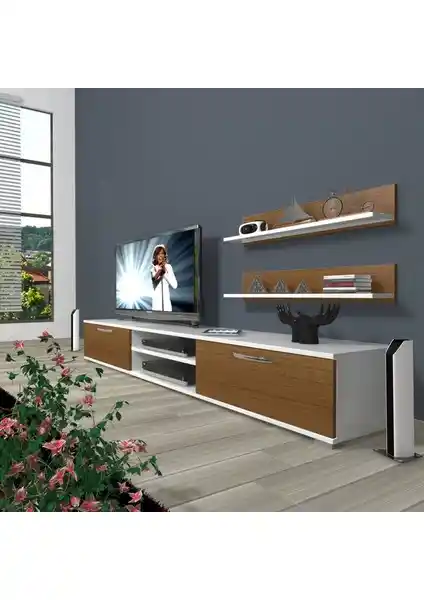 Decoraktiv Eko 4 MDF DVD ve TV Ünitesi Modern ve Şık Tasarım Özellikleri