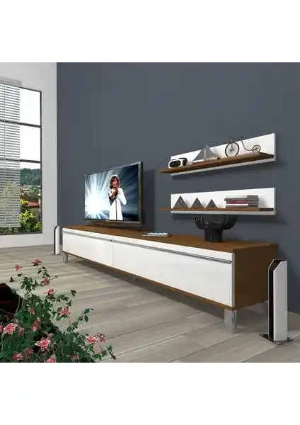 Decoraktiv Eko 4 MDF Standart Krom Ayaklı Modern TV Ünitesi ve Tasarım Özellikleri