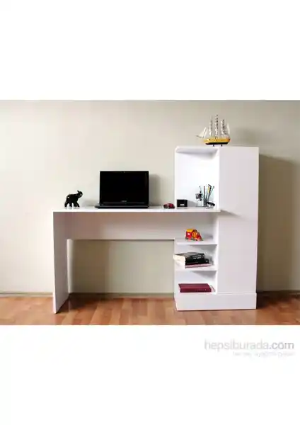 Decorotika Laura Beyaz Çalışma Masası: Şık ve Fonksiyonel Tasarım Özellikleri