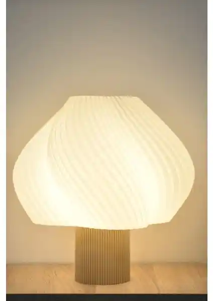 Deep Concept Creamaura Modern Kemik Beyazı Abajur ile Şık ve İşlevsel İç Mekan Dekorasyonu