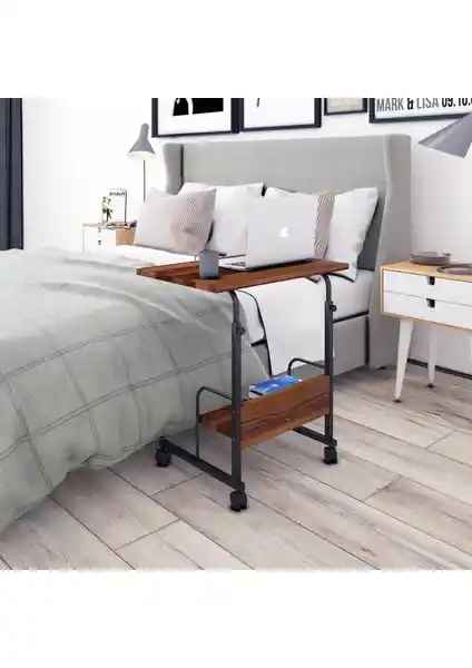 Dehalimited 60X40 Raflı Yükseklik Ayarlı Tekerlekli Çalışma Masası Özellikleri ve Kullanım Alanları