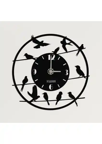 Dekadron Kuş Sürüsü Metal Duvar Saati: Modern ve Dayanıklı Tasarım ile Dekorasyonunuza Şıklık Katar