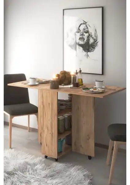 Dekorfim Ultra Flamingo Pratik Katlanır Portatif Masa: Çok Yönlü ve Şık Modern Mobilya Çözümü