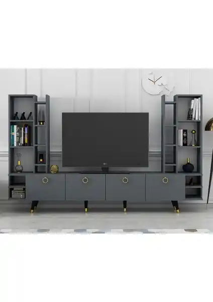 Dekormia Roma Gold TV Ünitesi: Modern Tasarım ve Fonksiyonel Özellikleriyle Öne Çıkan Mobilya Seçeneği