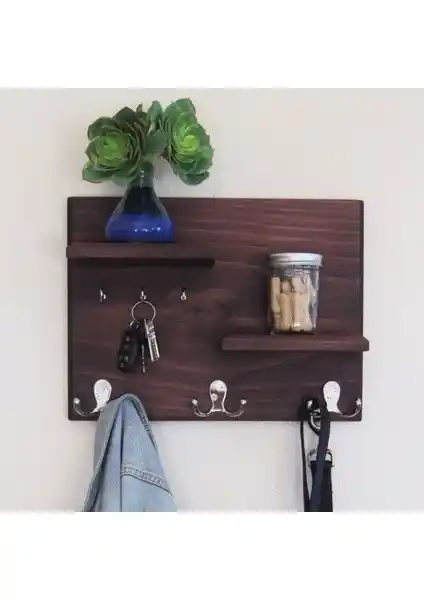 Dekorumbu Ahşap Dekoratif Duvar Raf Askılık: Dayanıklı ve Şık Tasarım ile Ev Düzeninizi Tamamlayın