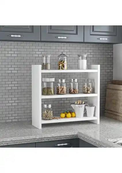 Demonte Dekor Carmen Mutfak Tezgah Rafı: Modern Tasarım ve Kolay Kurulum Özellikleri