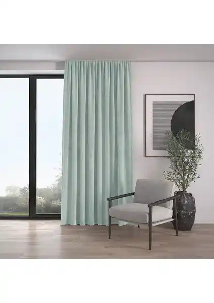 Demor Home Kadife Dokulu Ekstrafor Büzgülü Nil Yeşili Fon Perde Özellikleri ve Kullanım İpuçları