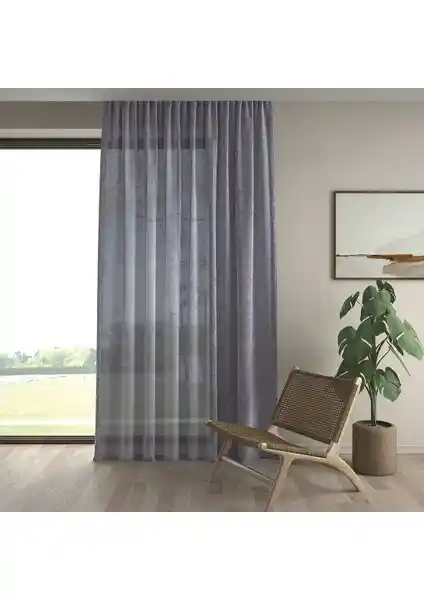 Demor Home Keten Görünümlü Ekstrafor Büzgülü Koyu Gri Tül Perde Özellikleri ve Kullanım Rehberi
