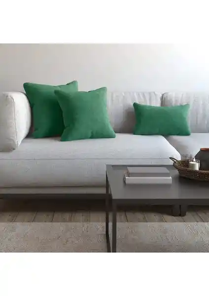 Demor Home Soft Series Çam Yeşili Kırlent Kılıfı Estetik ve Kullanışlı Tasarım