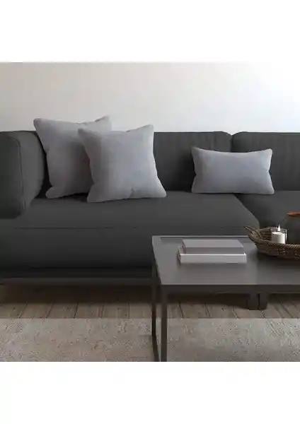 Demor Home Soft Series Gü<müş> Grisi Kırlent ve Yastık Kılıfı İle Şık ve Konforlu Ev Dekorasyonu