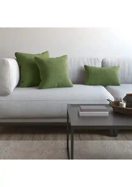 Demor Home Soft Series Tatlı Yeşil Kırlent Kılıfı Modern ve Şık Dekorasyon İçin Uygun