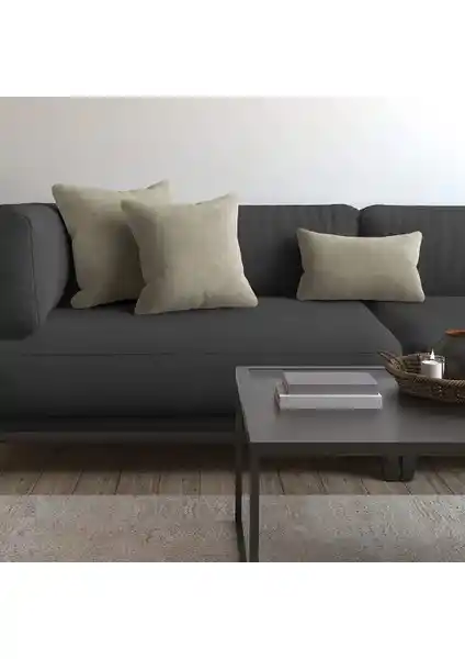 Demor Home Soft Serisi Sis Bulutu Rengi Kırlent Kılıfı Şıklık ve Konfor Bir Arada